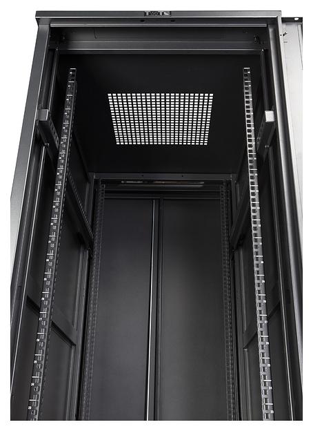 Шкаф коммутационный Lanmaster (TWT-CBB-42U-6X10-P1) 42U 600x1000мм пер.дв.перфор. задн.дв.перфор.2-хст. 2 бок.пан. 800кг черный IP20 фото 7