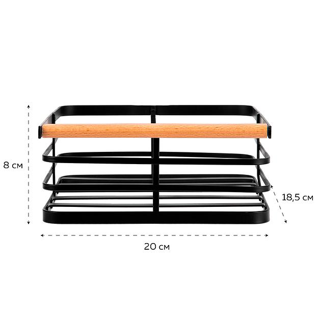 Салфетница (200х185х80мм), черный матовый фото 1