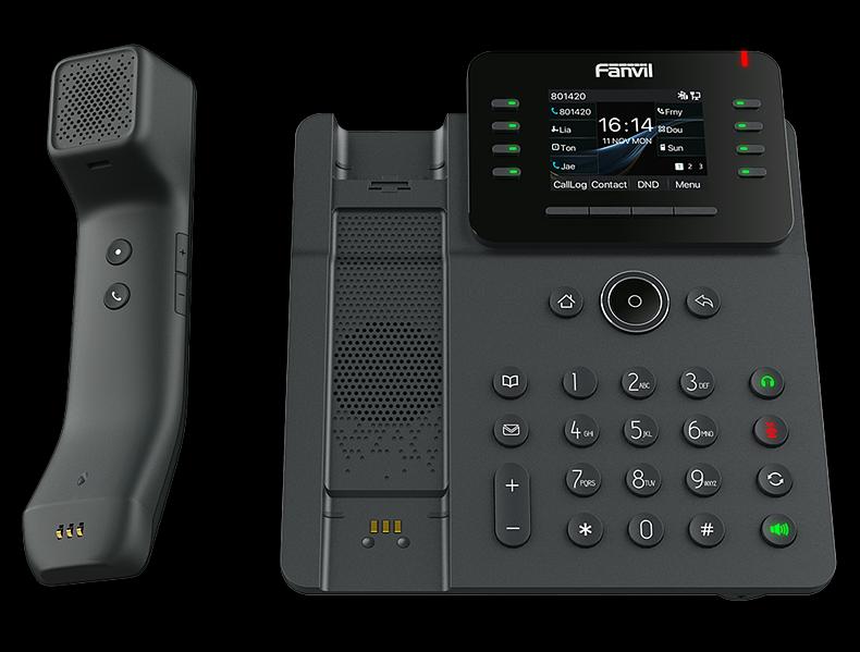 IP-телефон Fanvil V62 Pro Enterprise Phone with Wireless Handset 6-Party Local Conference HD voice 8 SIP lines 8 Line key 2.8 Inch color screen Opus+IPV6 21 DSS keys PSU фото 5
