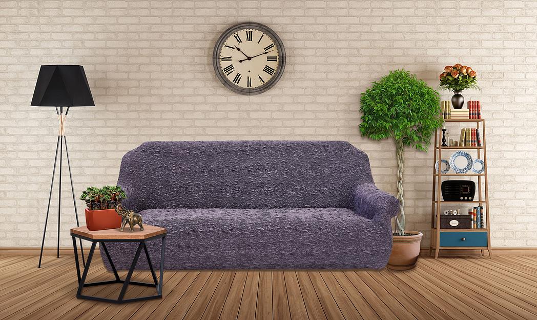 Чехол на трёхместный диван Чехлы&Пледы «Виктория» сирень ОПТ фото 6