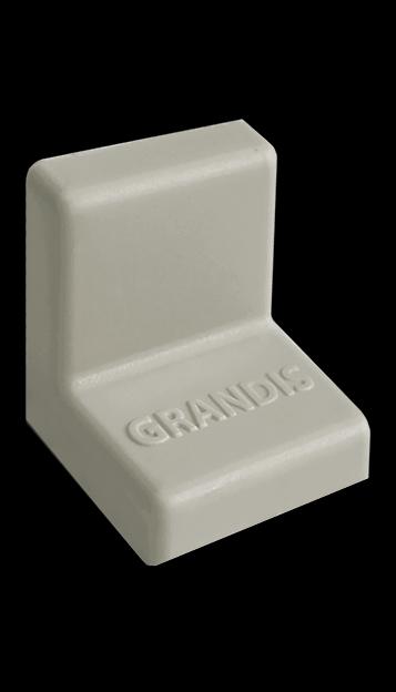 Крышка пластиковая 20*20мм, серый фото 1