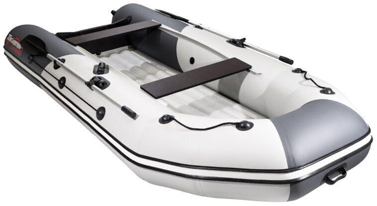 Лодка Таймень NX 3400 НДНД PRO, 3400*1600*450 мм., цвет: серый-графит фото 1