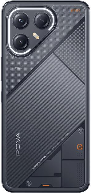 Смартфон Tecno Pova 7 Ultra 5G 256Gb 8Gb черный моноблок 3G 4G 6.8" 1080x2460 Android 14 50Mpix 802.11 a/b/g/n/ac NFC GPS GSM900/1800 Protect фото 4
