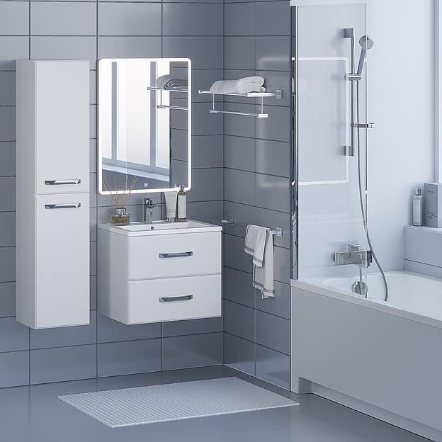 Тумба под раковину для ванной Uperwood Foster 60 см, подвесная, белая фото 9