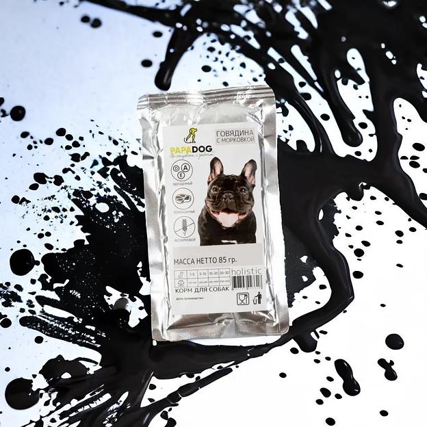Корм для собак влажный PapaDog Holistic «Говядина с морковкой» 85 г ОПТ фото 6