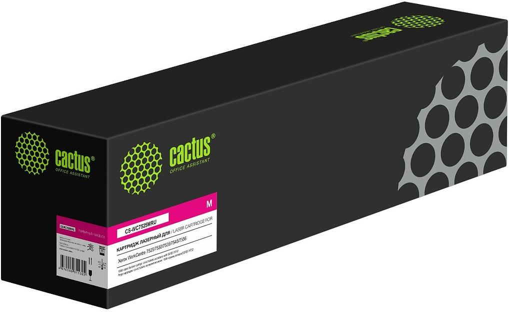 Картридж лазерный Cactus CS-WC7525MRU 006R01519 пурпурный (15000стр.) для Xerox WorkCentre 7525/7530/7535/7545/7556 фото 1