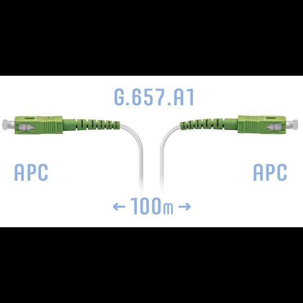Патчкорд оптический FTTH SC/APC, кабель 604-02-01W, 100 метров фото 1