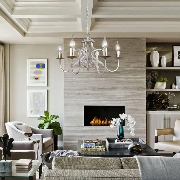 Люстра подвесная «Аврора» белое золото ОПТ фото 5