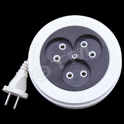 Удлинитель бытовой 3х5м рулетка ШВВП 2х0.75 6А У6-004 фото 1