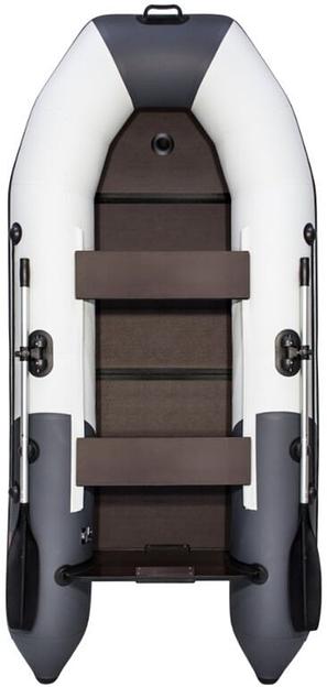 Лодка Таймень NX 2850 киль, слань , 2850*1320*400 мм., цвет: серый-графит фото 3