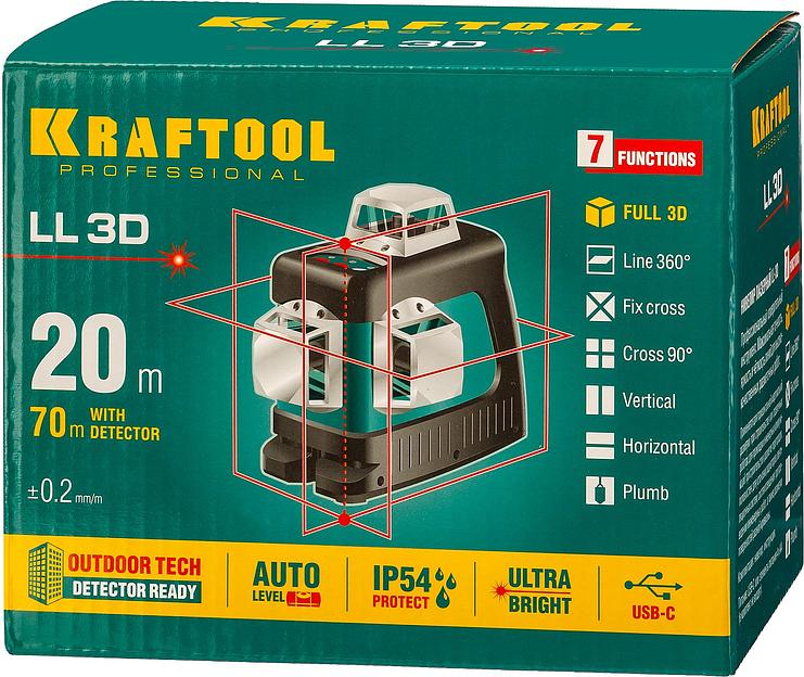 KRAFTOOL LL 3D, лазерный нивелир (34640) фото 9