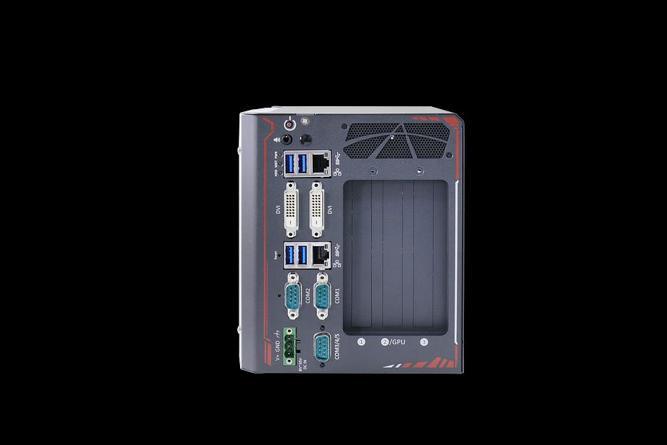 Встраиваемый безвентиляторный компьютер Nuvo-8003, с возможностью установки плат расширения с интефрейсом PCIe и максимальным потреблением до 125 Вт. фото 1