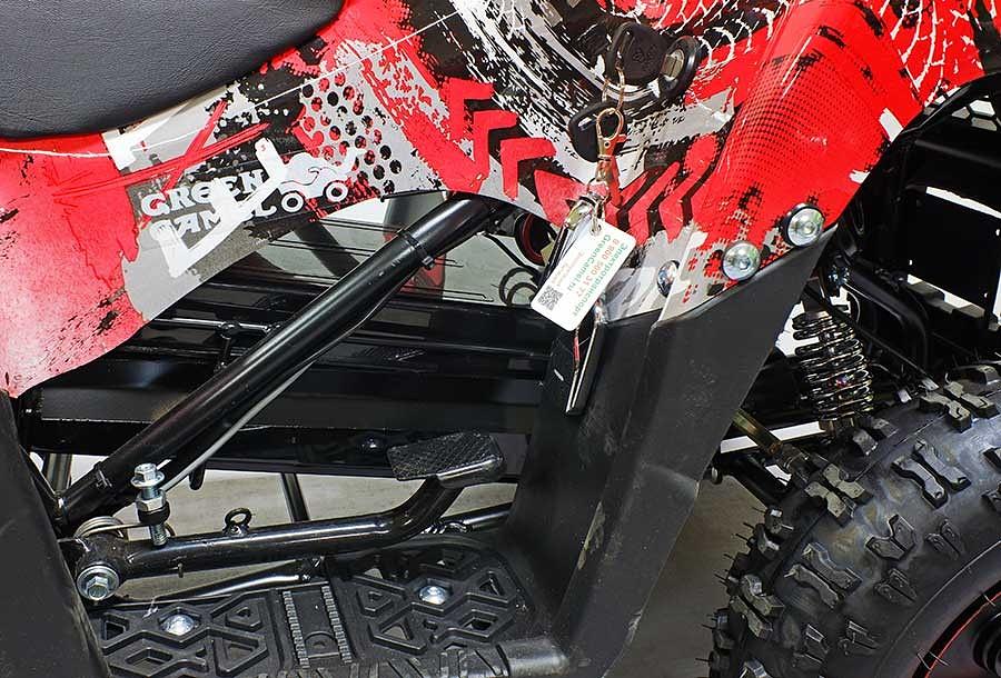 Квадроцикл GreenCamel Гоби K45 (36V 800W R6 Цепь) быстросъём, ножной тормоз, красный экстрим фото 9