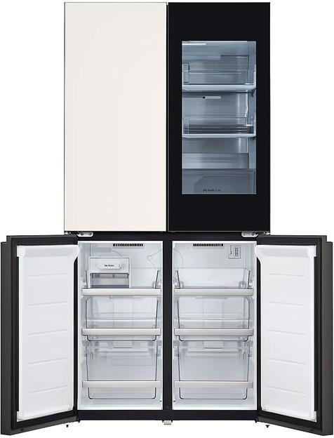 Холодильник LG GR-X24FQEKM бежевый/черный (трехкамерный) фото 9