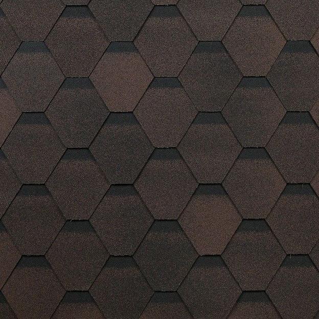 Мягкая черепица Shinglas Оптима однослойная коричневая фото 1