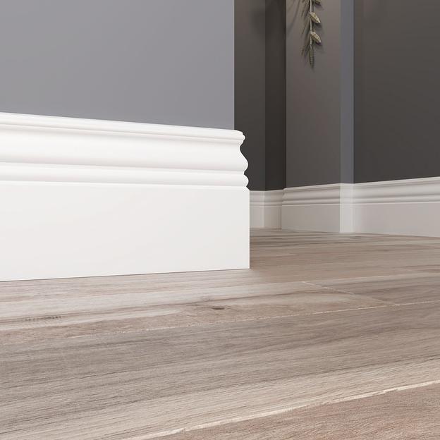 Плинтус Ultrawood арт. Base 5074 W (2440 x 184 x 15 мм.) фото 1