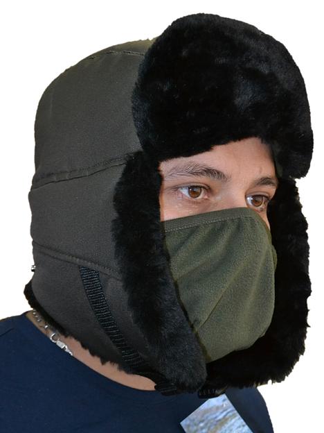 Шапка-ушанка с маской «Тайга» ОПТ фото 6