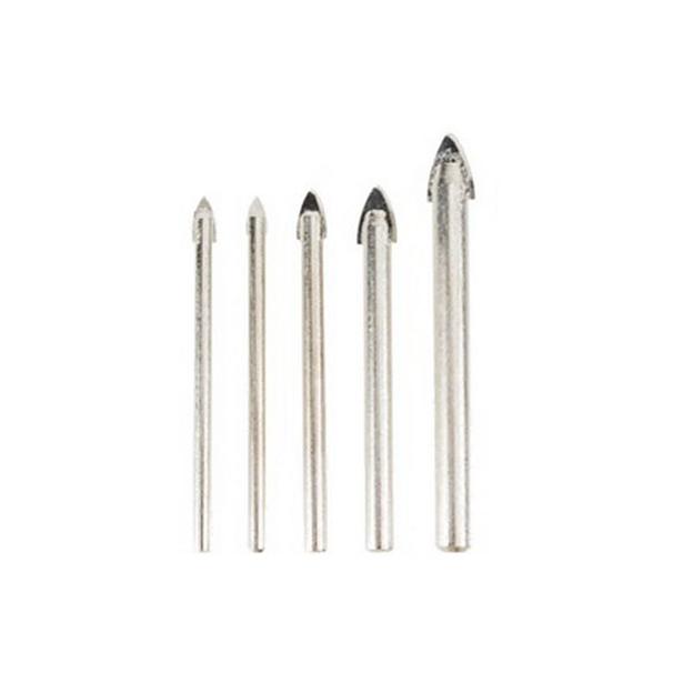 Набор Deli сверл по стеклу/керамике/кафелю 5 шт DH-CZZ005-ED1 (4,5,6,8,10 мм), YG6X, цилиндрический хвостовик, кейс фото 1