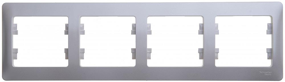 Systeme electric GSL000604 GLOSSA 4-постовая РАМКА, горизонтальная, ПЕРЛАМУТР фото 2