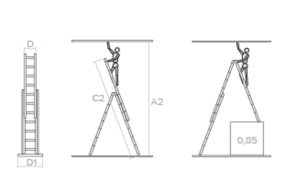 Лестница алюминиевая трёхсекционная NV 1230 3×5 ОПТ фото 3
