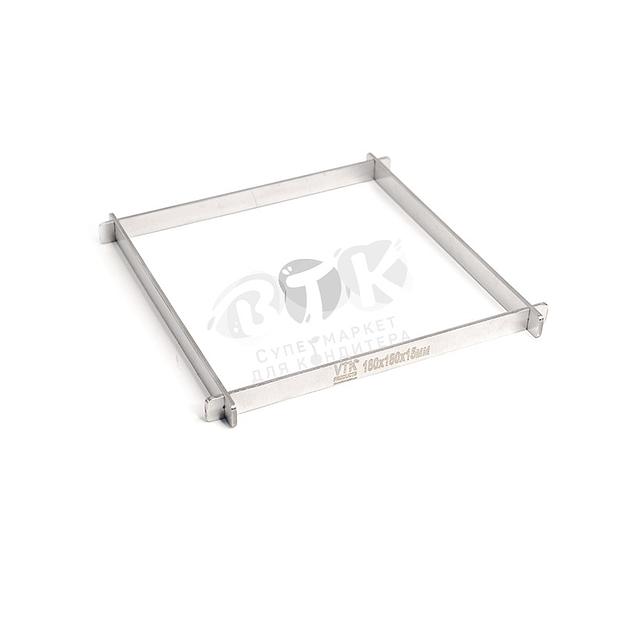 Рамка для конфет и шоколада 180х180х15 мм нержавеющая сталь фото 1