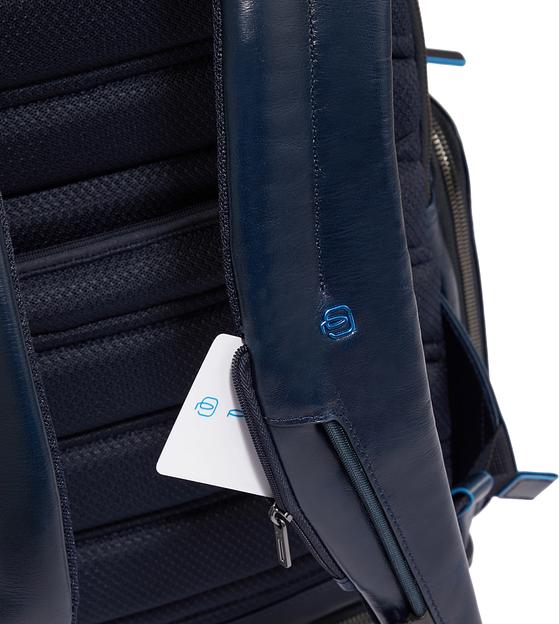 Рюкзак мужской Piquadro Blue Square CA6592B2BM/BLU2 темно-синий кожа фото 7