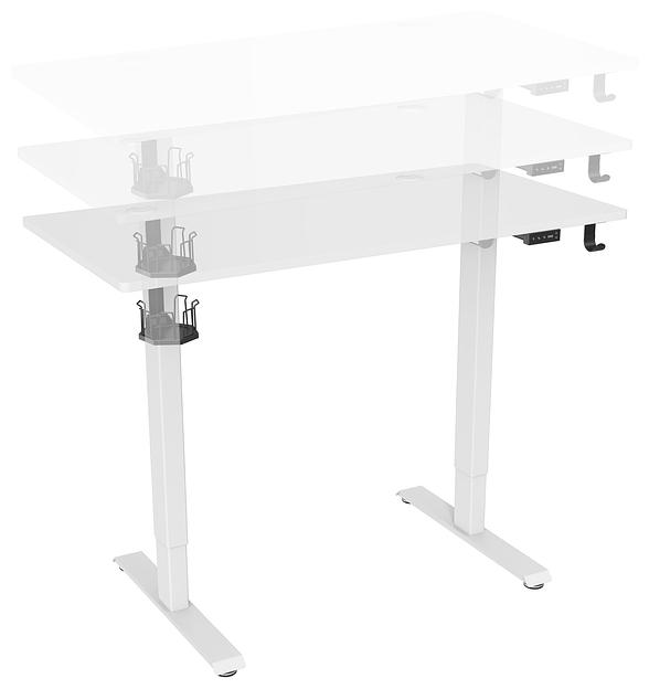 Стол Cactus CS-ED-WWT столешница МДФ белый каркас белый фото 4