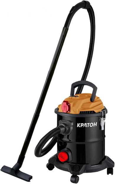 Строительный пылесос Кратон VC-20/1200 1200Вт (уборка: сухая/влажная) черный фото 1