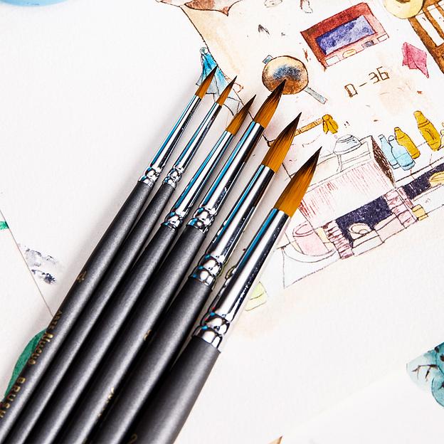 Набор кистей Deli 73892 Nuevo дерев.лакир.ручка фото 4