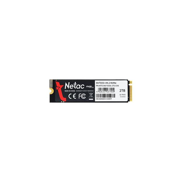 SSD накопитель NETAC NV7000-t NT01NV7000t-2T0-E4X 2ТБ, M.2 2280, PCIe 4.0 x4, NVMe, M.2 фото 1