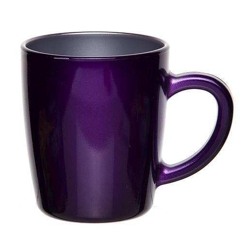 Кружка 350 мл. d=85 мм. h=95 мм. Бейзик фиолетовый металлик /12/ фото 1