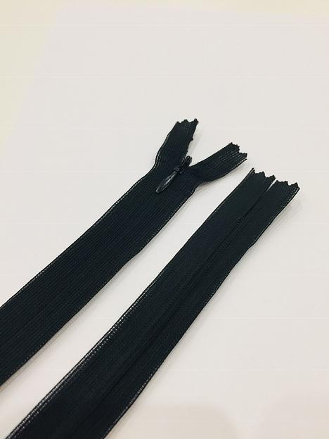 Молния потайная 20см.  Черный фото 1