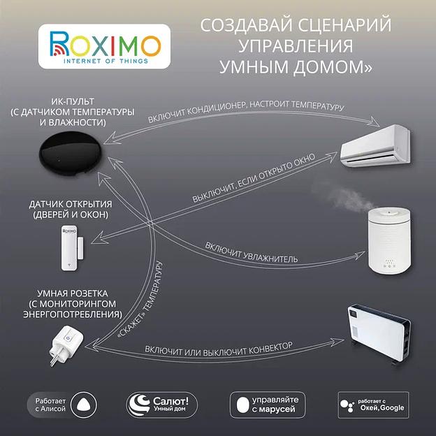 Умный пульт дистанционного управления Roximo RMIR08P с датчиком температуры и влажности ОПТ фото 6