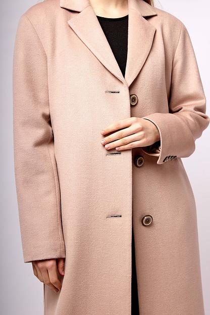 Женское демисезонное пальто деловое Mmoda бледно-розовый, арт.2223037 фото 3