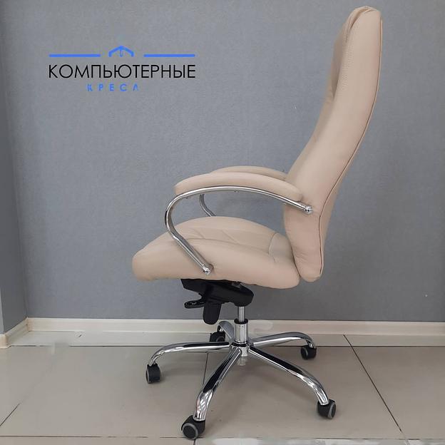 Кресло офисное компьютерное бежевое фото 1