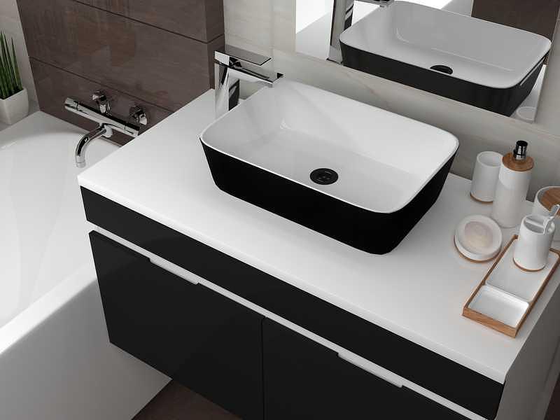 Раковина накладная для ванной комнаты Марко «Марио зебра» ОПТ фото 1