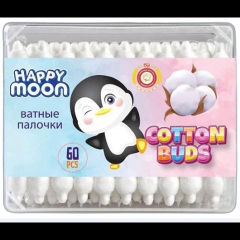 Ватные палочки детские, 60 шт, Happy Moon фото 1