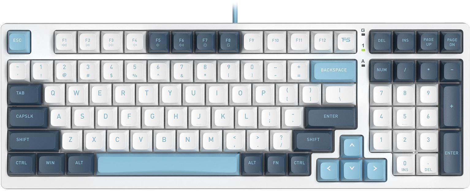 Клавиатура A4Tech Fstyler FS300 механическая белый/синий USB for gamer LED (FS300 PANDA SNOWBOARDING) фото 2