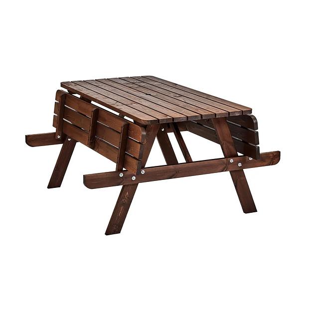  Комплект садовой мебели, деревянный 6-ти местный, Темно-коричневый, Грипсхольм, опт фото 2