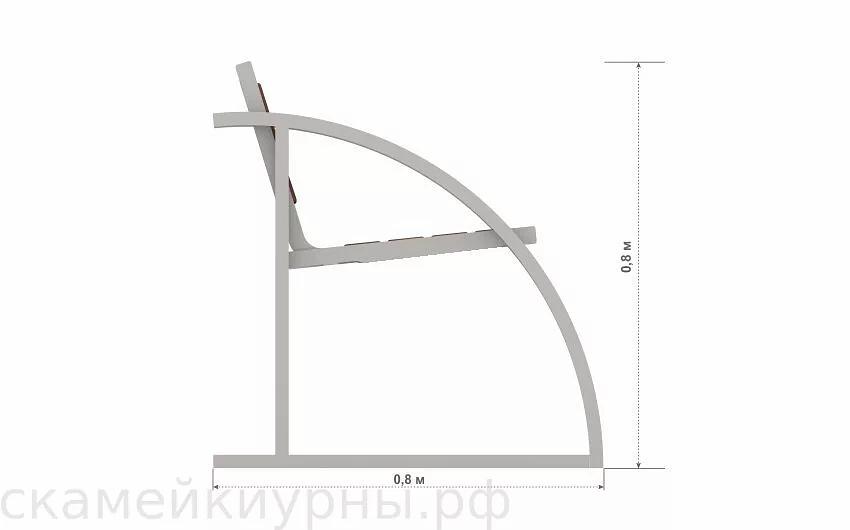 Металлическая скамейка парковая «Турин» ОПТ фото 2