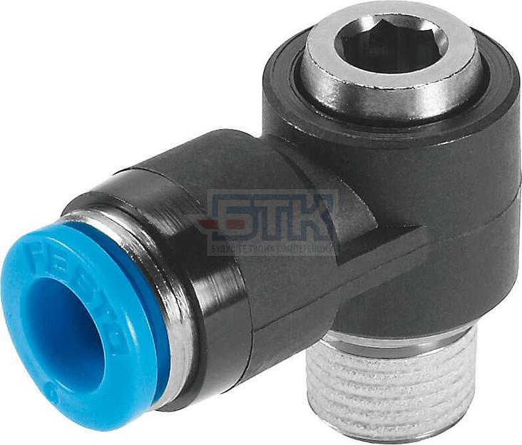 153103 Угловой штуцер с цанговым зажимом и резьбой QSLV-3/8-10-I FESTO фото 1