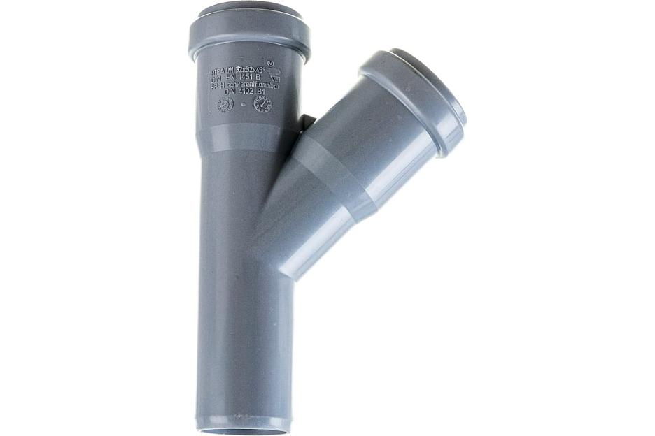 Тройник канализационный 45 град. 32 фото 3