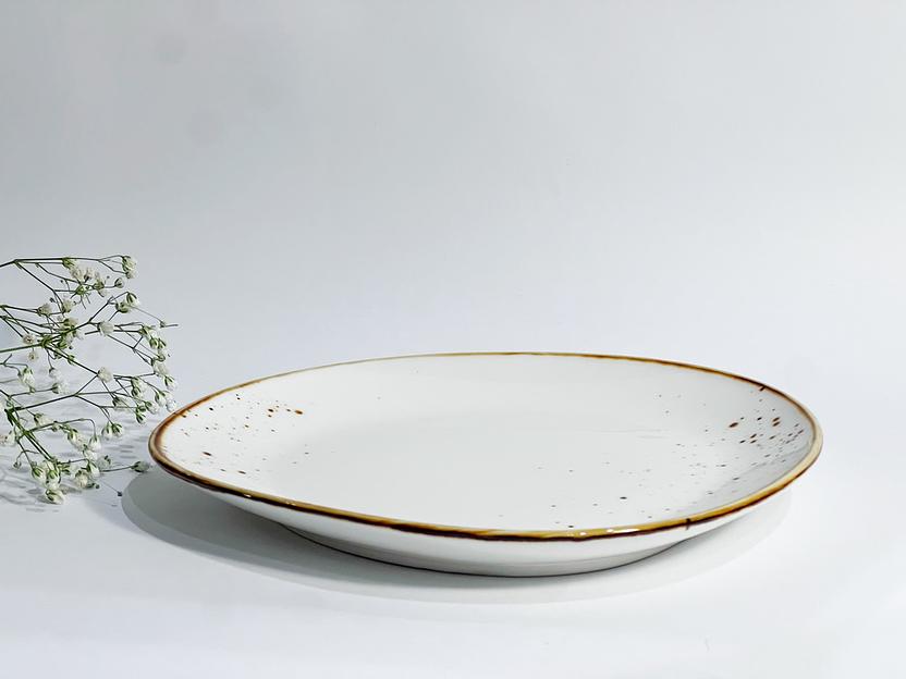 Тарелка фарфоровая 21 см «White collection» NGD007-2 white, опт фото 3