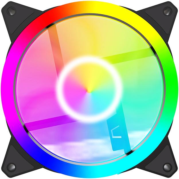 Вентилятор для корпуса Bloody BD-CF120ARGB4 ARGB 120х120x25 черный 4-pin 27дБ (BD-CF120ARGB4-BK) Ret фото 1