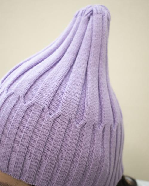 Шапка тыковка без подворота Сиреневая ОПТ фото 3