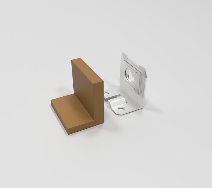 Навес L-образный в сборе, бежевый фото 1