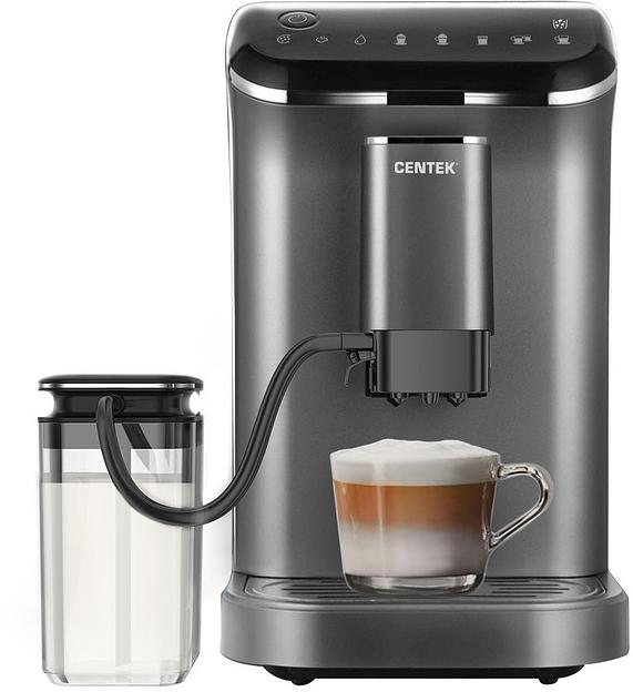 Кофемашина автоматическая Centek CT-1190 серый/черный, исп. кофе - зерна, 1.5 л, 1550 Вт, 20 Бар. фото 2