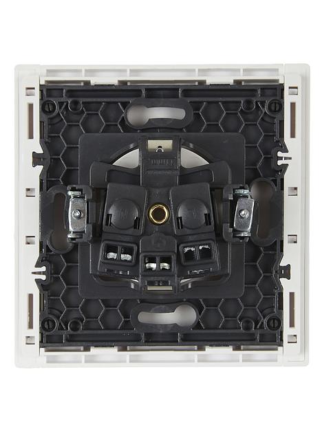 FORTE&PIANO Розетка 1-местная с заземлением без защитных шторок винтовое крепление 16А FP216 белый IEK фото 3