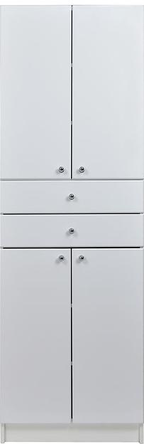 Пенал двухстворчатый DORATIZ 2712.286, белый, с 2 ящиками фото 2