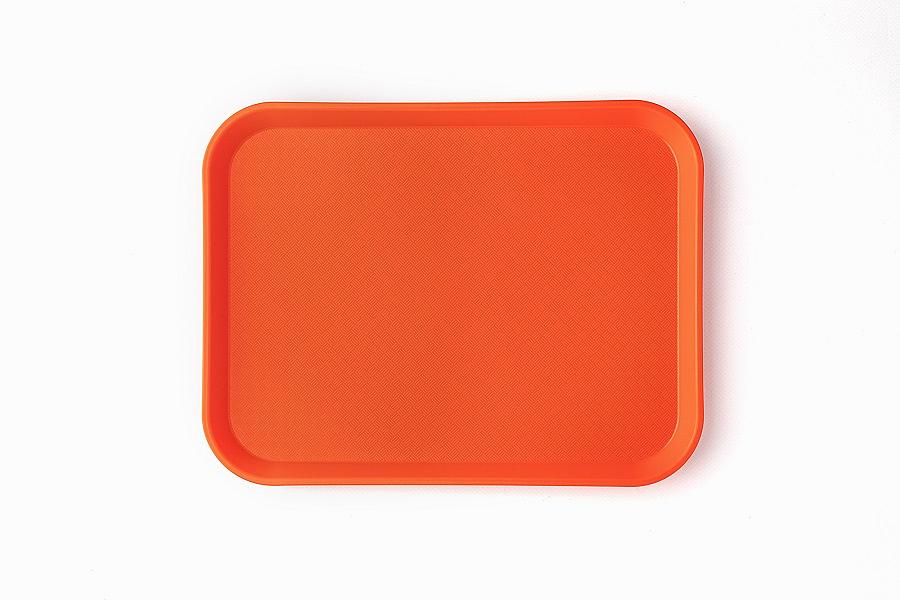 Поднос 34,5*26,5 см. оранжевый поверхность классик (166) MG /1/10/ фото 1